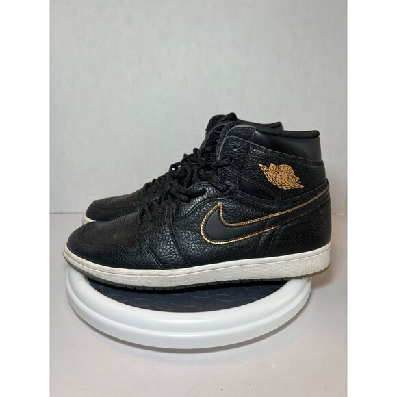NIKE AIR JORDAN 1 RETRO HIGH OG "CITY OF FLIGHT" BLACK-GOLD SZ 12 [555088-031] - Picture 1 of 7
